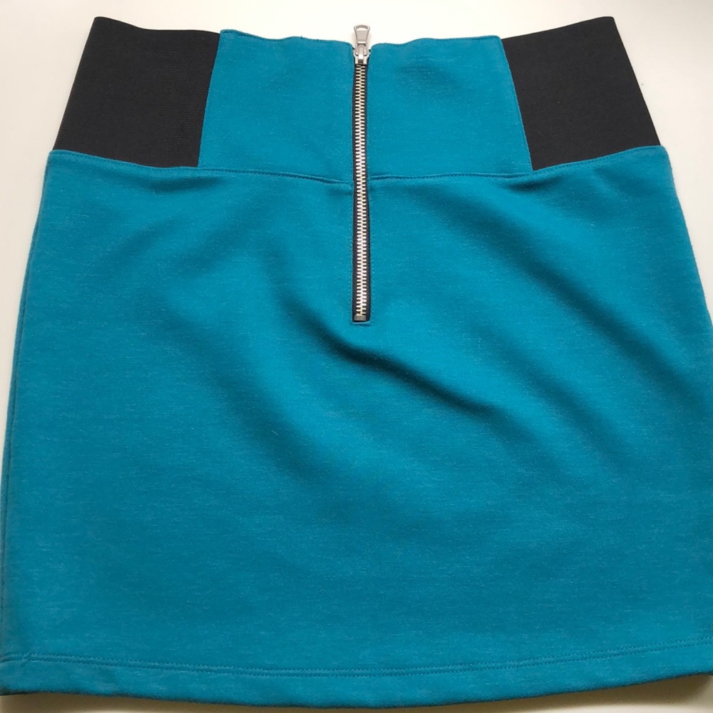 Turquoise Mini Skirt - Picture 2 of 5